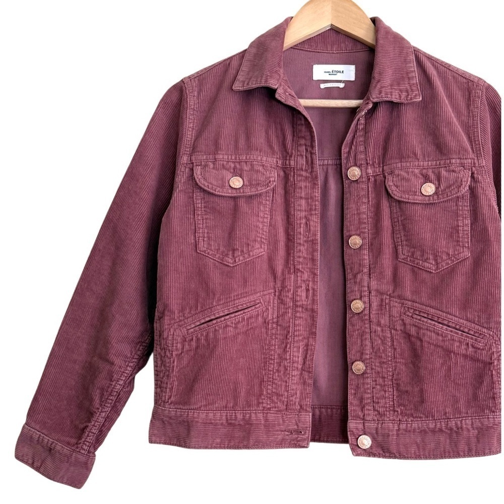Isabel Marant Etoile 100% Cotton Trendy Foftya Corduroy Trucker Jacket 34/XS/S - Picture 4 of 11